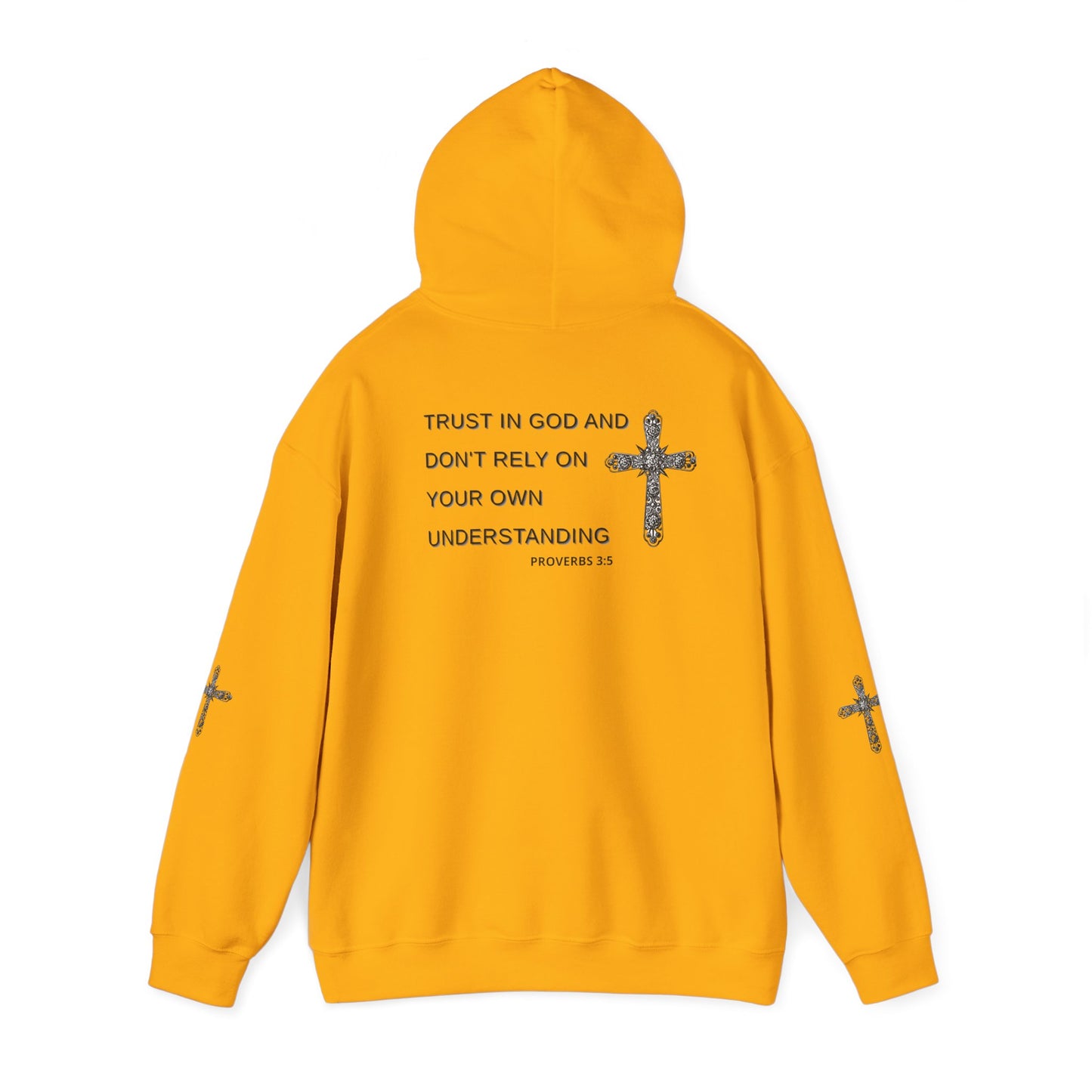 Faith-Inspired Heavy Blend Hooded Sweatshirt - Trust in God, Proverbs 3:5