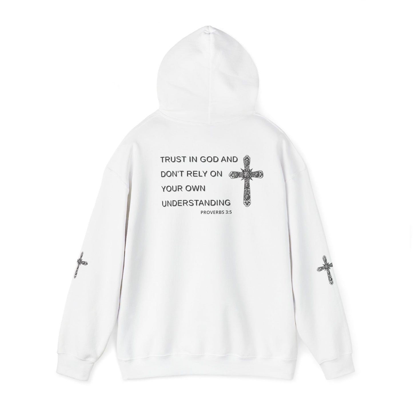 Faith-Inspired Heavy Blend Hooded Sweatshirt - Trust in God, Proverbs 3:5