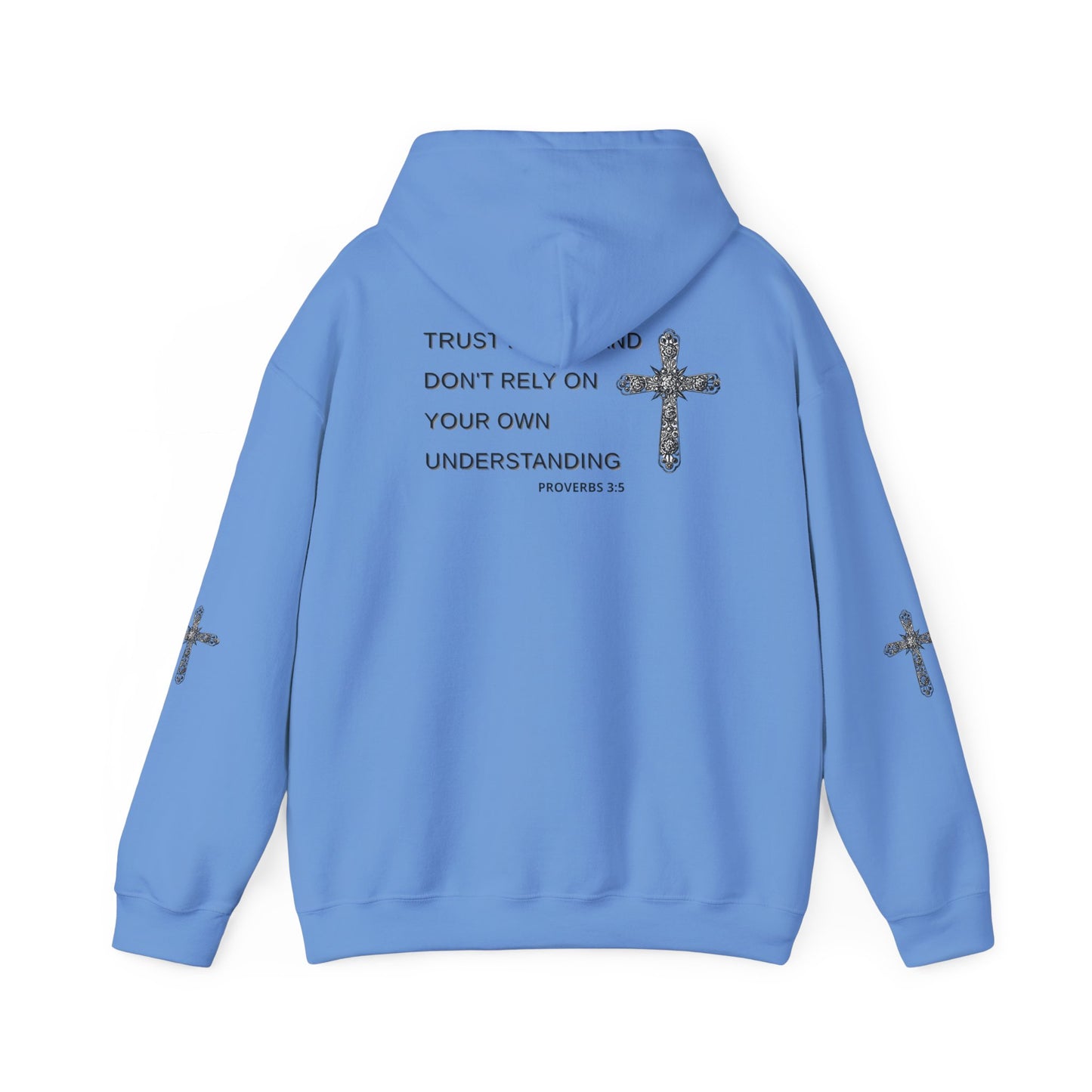 Faith-Inspired Heavy Blend Hooded Sweatshirt - Trust in God, Proverbs 3:5