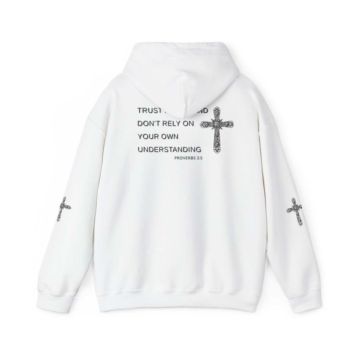 Faith-Inspired Heavy Blend Hooded Sweatshirt - Trust in God, Proverbs 3:5