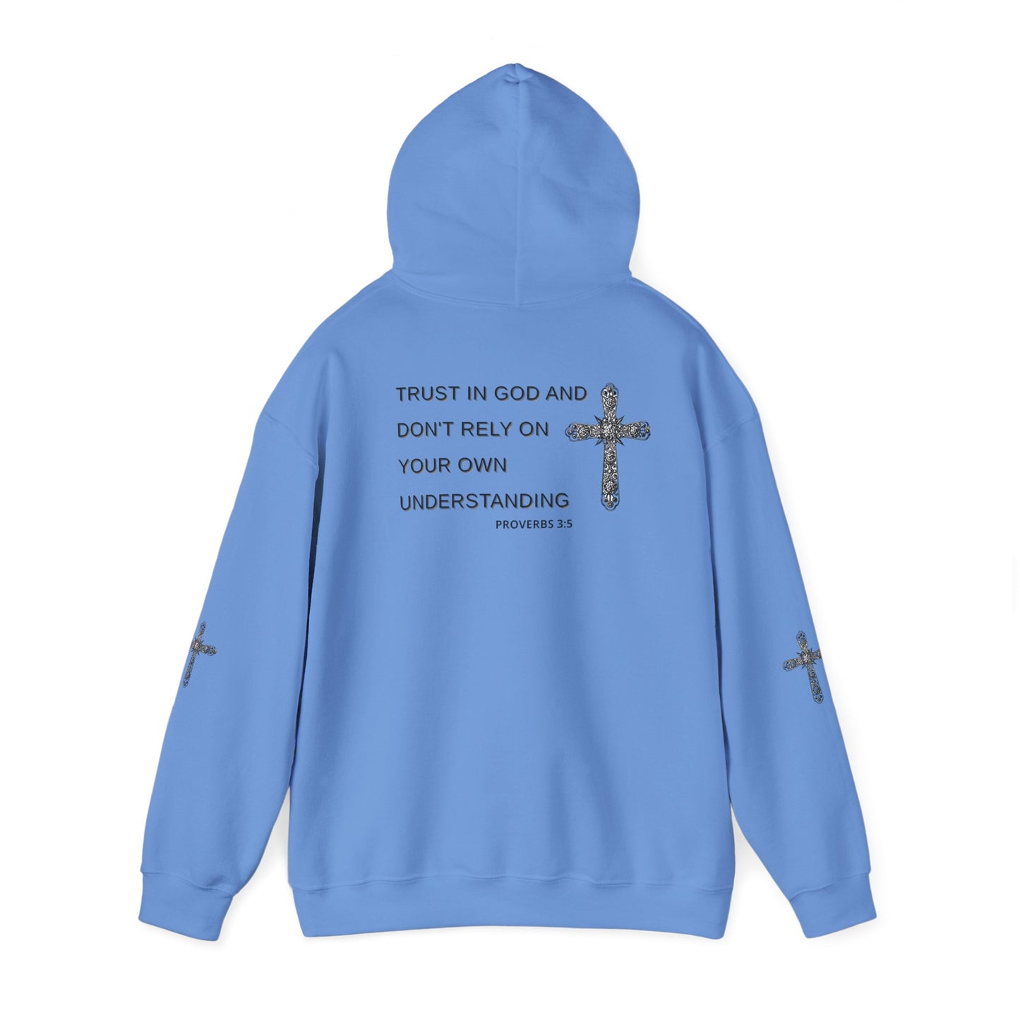 Faith-Inspired Heavy Blend Hooded Sweatshirt - Trust in God, Proverbs 3:5