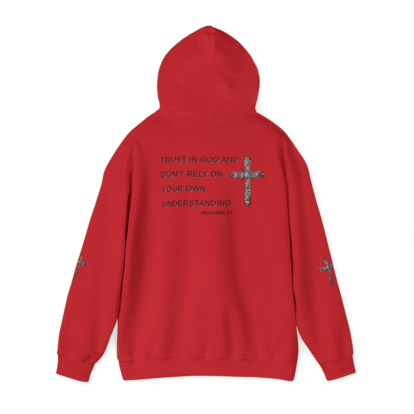 Faith-Inspired Heavy Blend Hooded Sweatshirt - Trust in God, Proverbs 3:5