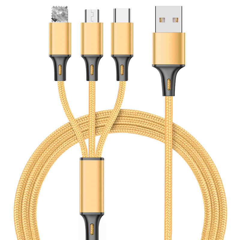 iDeaCase braided 3-in-1 fast charger and Data Cable compatible Android /iPhone