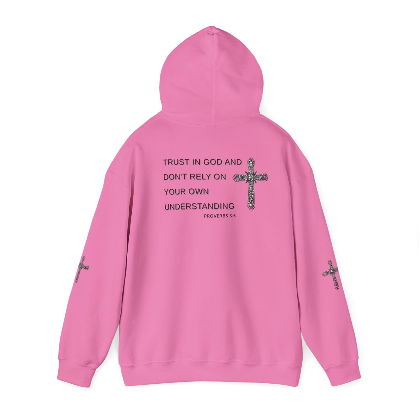 Faith-Inspired Heavy Blend Hooded Sweatshirt - Trust in God, Proverbs 3:5