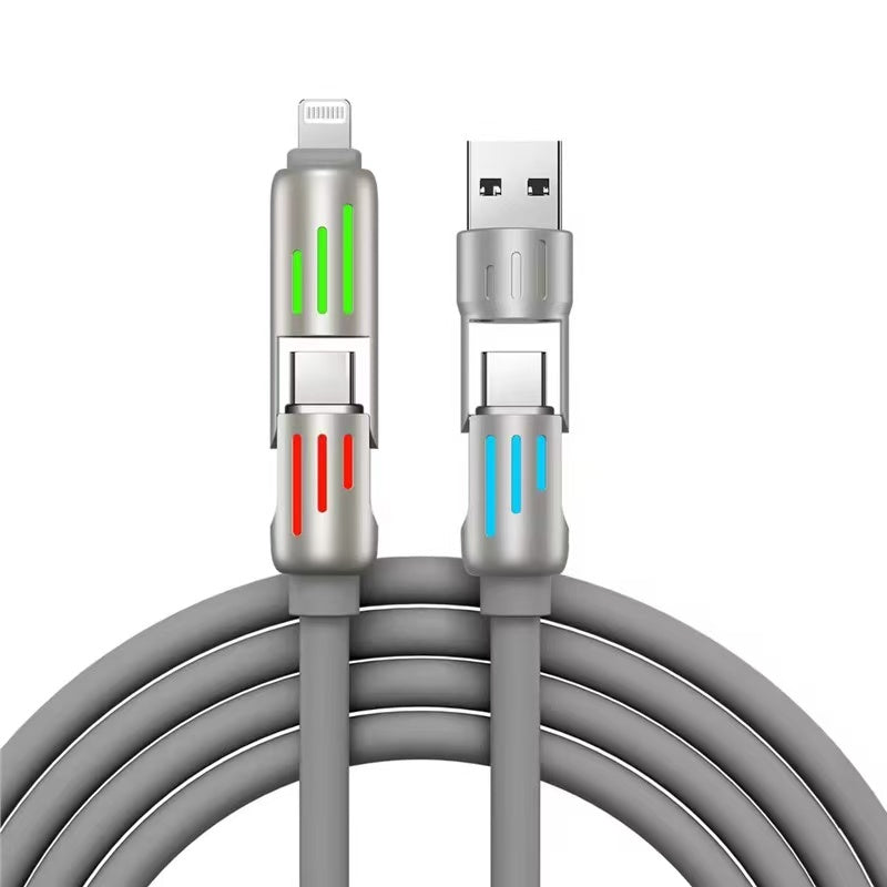 iDeacase 240W 4-in-1 USB-C/USB-A/USB-L Cable